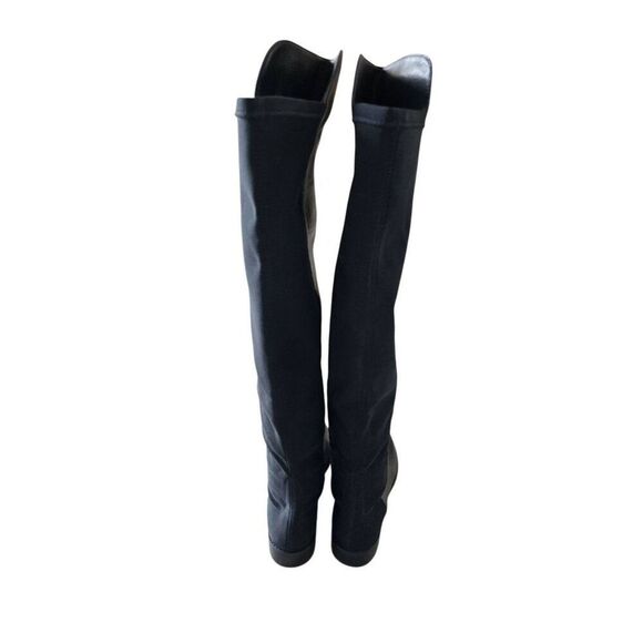 Stuart Weitzman Celia Over The Knee Boots Size 6.5 Black Nappa Leather - Picture 5 of 10
